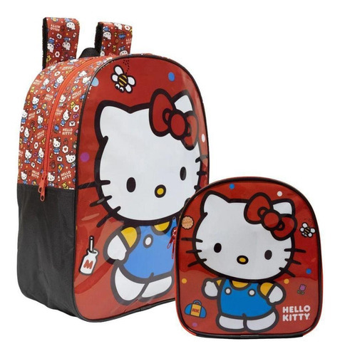 Kit Mochila + Lancheira Hello Kitty X 10853 10854 - Xeryus