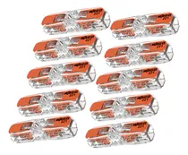 Comprar Kit 10 Conector Emenda Inline 2 Polos 4mm 32a 221-2411 Wago