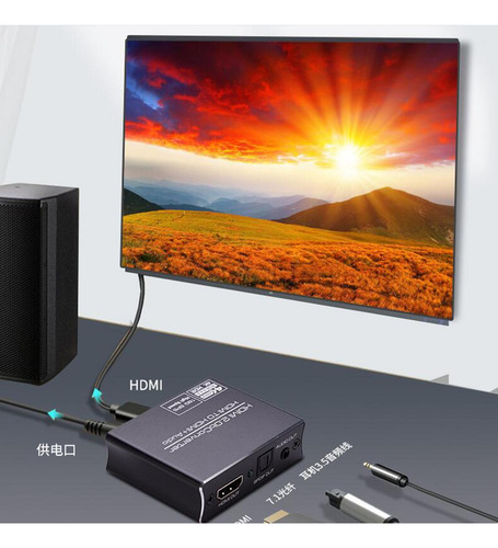 Extractor De Audio Compatible Con Arc Óptico A Adaptador De