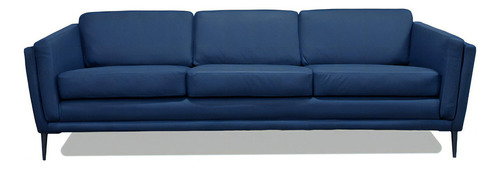 Sofa De Piel - Viggo- Confortopiel Color Azul