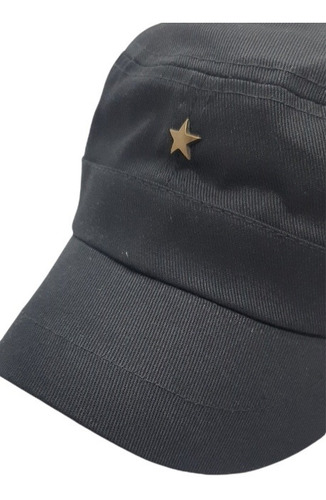 Imagen 2 de 4 de Gorra Visera Corta Estrella Chapa Metal Algodón Gaba Militar