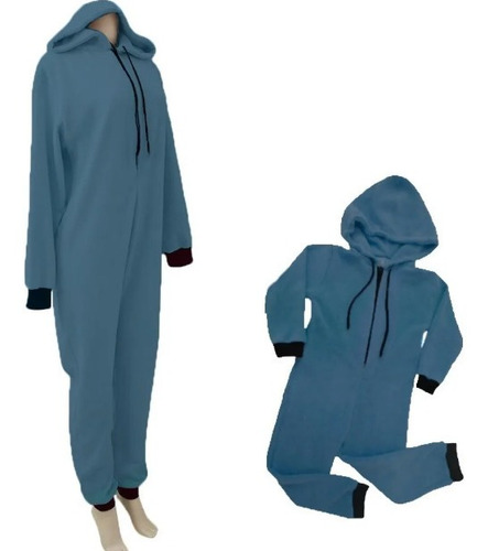 Pijama Macacão Mãe E Filha Com Touca - 80% Algodão