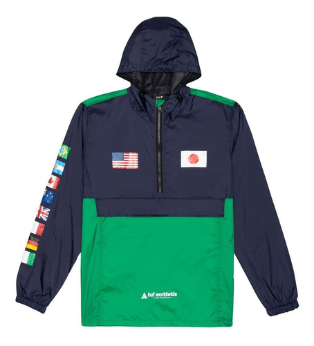 Huf-anorak Jacket Flags Red