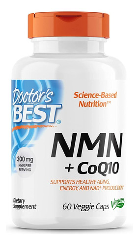 Suplemento Nmn Con Coq10 Precursor Nad 60 Capsulas Sabor S/n