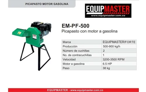 Picapasto Motor Gasolina 6.5hp Em-pf-500 Equipmaster