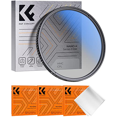 Filtro Polarizador Cpl + Paños Nano-k K&f Concept / 55 Mm