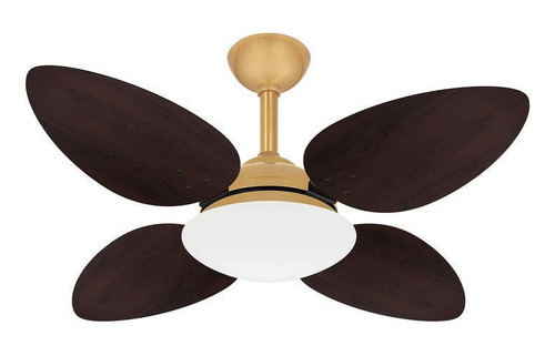 Ventilador Teto Dourado Pétalo 4 Pàs Potente Ventax 220v