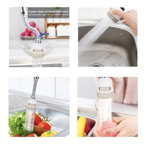 Imagen 2 de 7 de Grifo Lavaplatos Extensor 3x1 Regula Presión Ahorro Agua