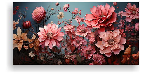 Collage Artístico De Sobres Rosados Con Diseño Floral 50x2