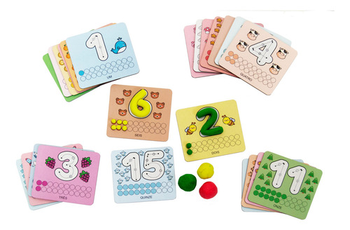 Números Massinha Brinquedo Educativo Babebi Cor Colorido