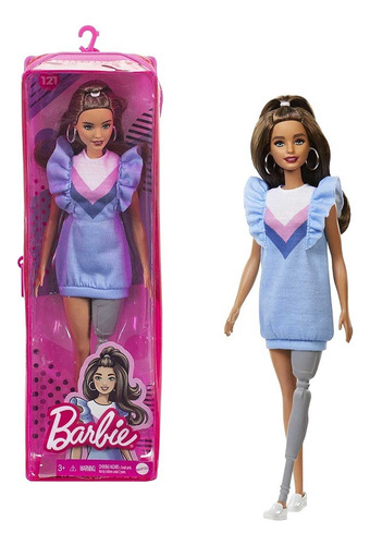 Muñeca Barbie Fashionista Con Pierna Protesica #121        