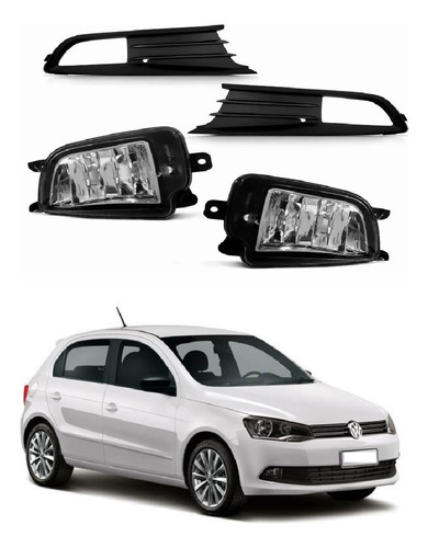 Jgo Faros Auxiliares Vw Gol 2013/16, Luz Antiniebla