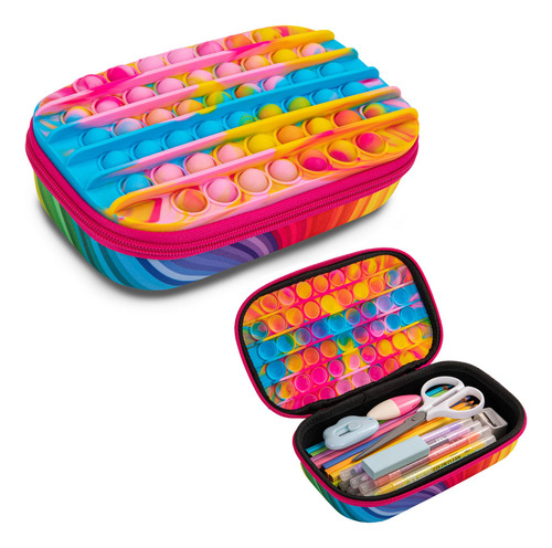 Estuche De Lapices Pop Arcoiris Para Ninas