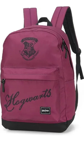 Mochila C/ Alça Bolso Frontal Hogwarts Harry Potter Original