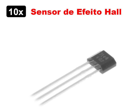 Imagem 2 de 4 de 10x Sensor De Efeito Hall 3144 Para Arduino Pic Esp Rasp Nf