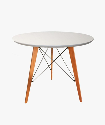 Mesa Eames - Redonda - Cocina Living Comedor - Patas Madera