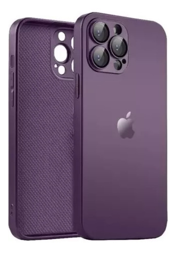 Case Proteção Capinha Para iPhone 11 Ao 15 Pro Max Capa Cor Deep Purple ( Roxo Profundo) Para iPhone 13 Pro