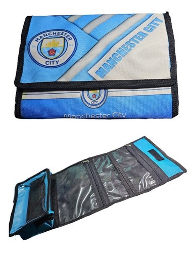 Cartuchera Escolar Desplegable Manchester City Futbol