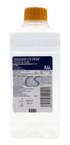 Solución Cloruro De Sodio Para Irrigacion 1l (2 Pzs)