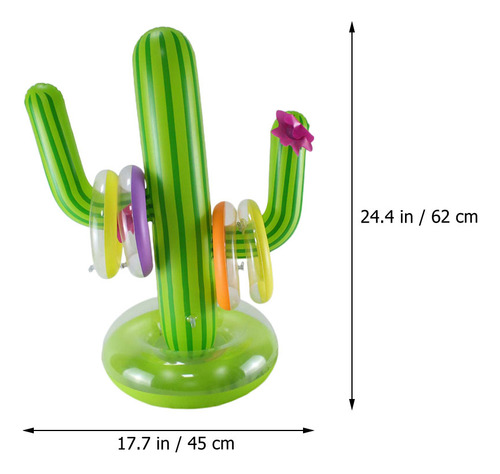 1 Juego De Juguetes De Cactus Simulados Con Anillos De Veran
