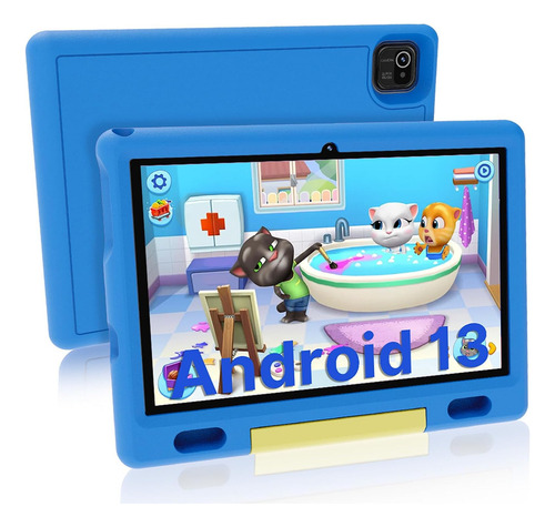 Tableta Android 13 Apolosign De 10 Para Niños, 32gb Rom, Wifi, Bluetooth, Control Parental, Juegos Educativos, Batería 5000mah, Funda A Prueba De Golpes