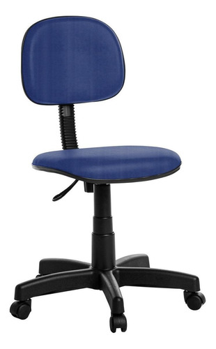Cadeira de escritório GoldFlex GF2018  azul-escuro com estofado de couro sintético