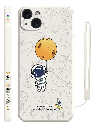 Funda Silicona Para iPhone Diseño De Astronauta +correas