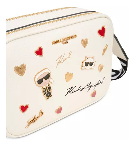 Karl Lagerfeld Maybelle Double Zip Charm Crossbody K-pins