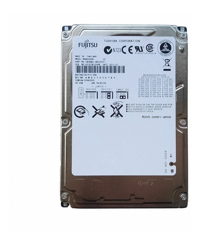 Disco Duro Hdd 2.5  Fujitsu 40gb Ata Ide Mhw2040ac 