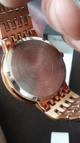 Relogio Armitron Luxo De Ouro Rose Masculino