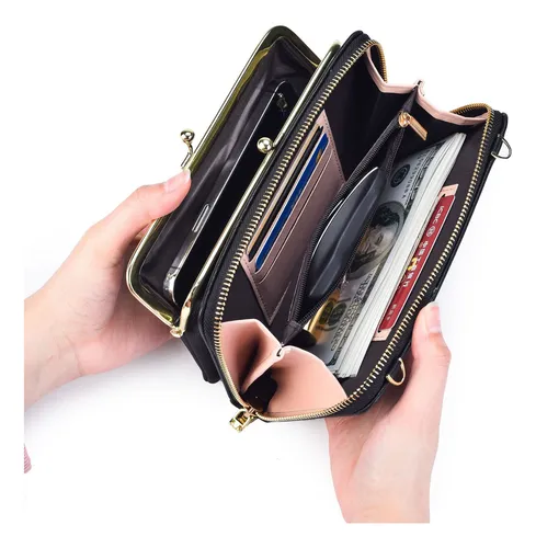 Billetera Tarjetero Monedero Elegante De Mujer Eco Cuero