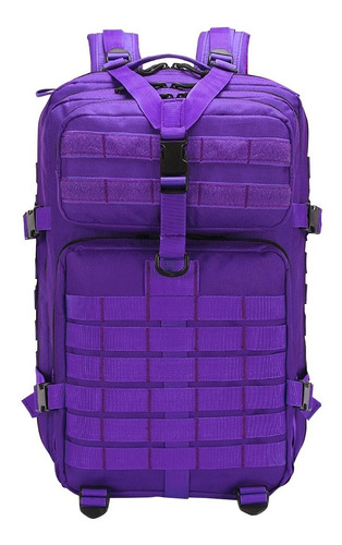 Mochila Kaeroshy Strek Táctica Miltar Impermeable 50l Morada