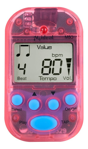 Metrónomo Profesional M50 Digital Lcd Clip-on Sintonizador