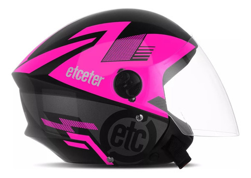 Capacete Aberto Feminino Masculino New Liberty 3 Etceter Cor Rosa Desenho Open Tamanho Do Capacete 58