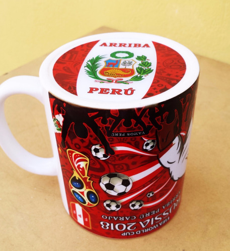 Taza Perú  Mundial Rusia 2018 Con Imagen En La Base