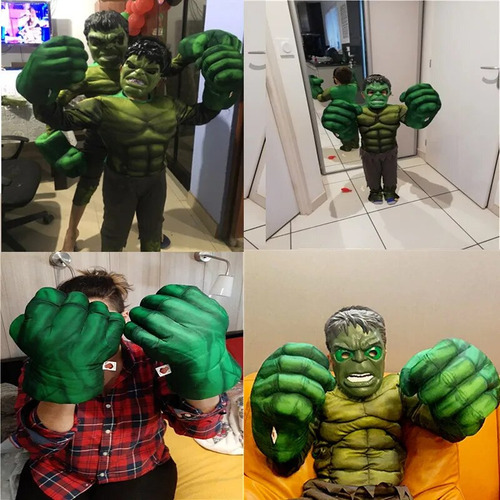 Capas De Superhéroe Para Niños, Guantes Hulk De Peluche Con