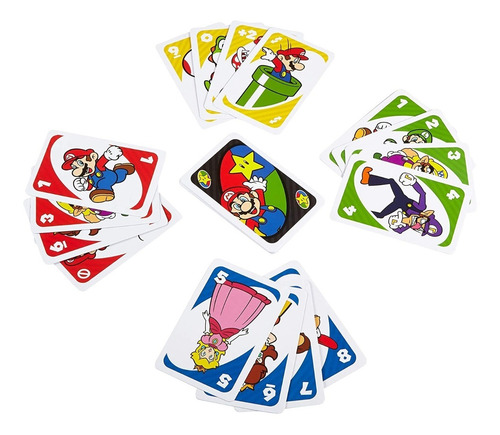 Mattel Uno Super Mario Game Juego De Mesa Cartas Original