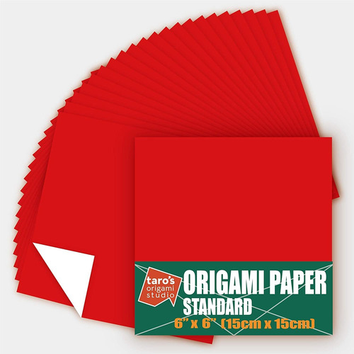 Papel Para Origami - 50 Unidades - Rojas - 15cm One Sided