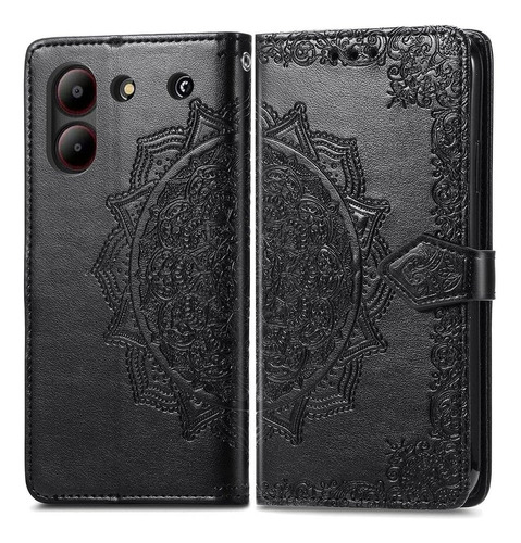 Funda Tipo Cartera Para Zte Blade A54, De Piel Sintética, Con Forma De Mandala, Magnética, Con Ranuras Para Tarjetas, Correa De Mano, Soporte