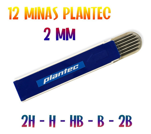 Minas Plantec 2 Mm Tubo X 12 Durezas 2 H- H - H B - B - 2 B