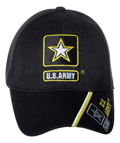 Gorra Béisbol Bordada Del Ejército Estados Unidos Con (negro
