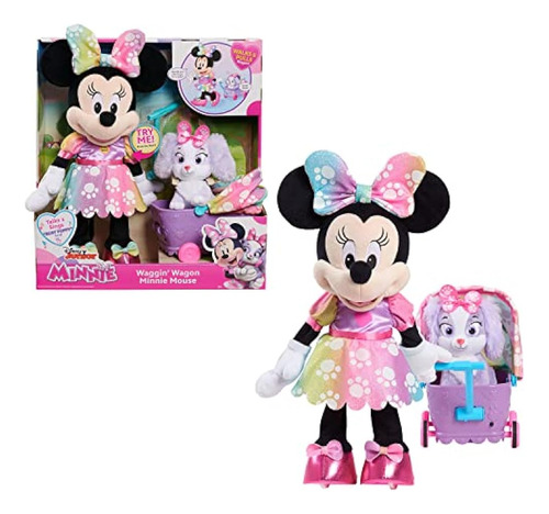 Just Play Minnie Mouse Waggin' Wagon Característica Peluche 