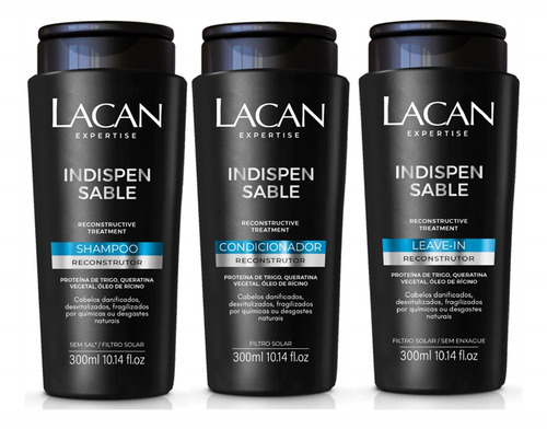 Lacan Indispensable Kit Shampoo Condicionador E Leave-in