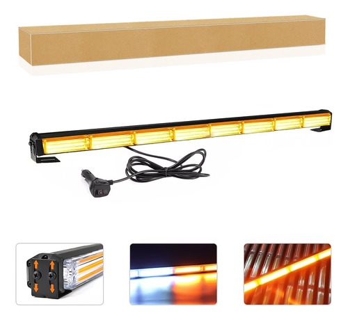 Barra Torreta Estrobo Codigo Led Cob Policia 80w Para 12-24v