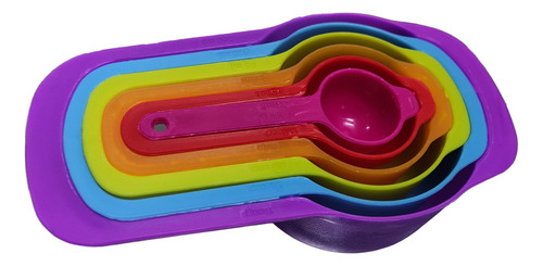 Juego De 2 Tazas Y Cucharas Medidoras Cocina Reposteria