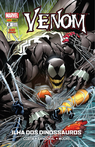 Venom: Ilha Dos Dinossauros - Volume 2, de Costa, Mike. Editora Panini Brasil LTDA, capa mole em português, 2018