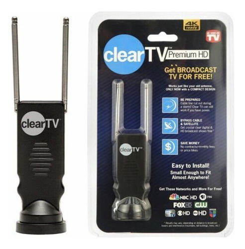 Antena De Tv Clear Tv Premium Mini 4k Ultra Hd, Transmisión