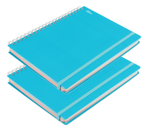Cuaderno Profesional Universitario 200h Pasta Dura 2 Pzas Color Turquesa