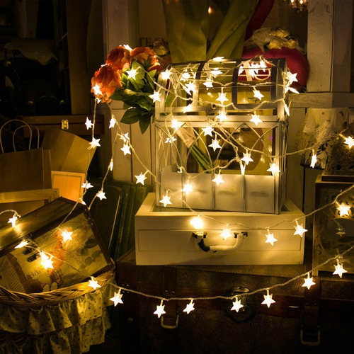 Imagen 2 de 9 de Luces Led De La Estrella Cuerda Cortinas Leds Decorativas