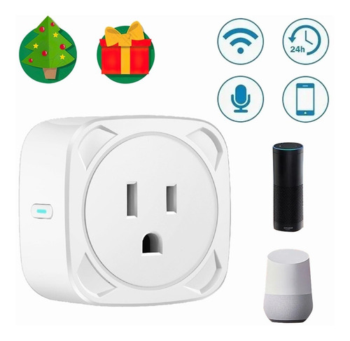 Imagen 1 de 10 de Enchufe Inteligente Wifi Compatible Con Alexa